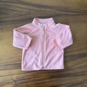 H&M Baby Girl Pink Fleece Full Zipper Jacket 6M